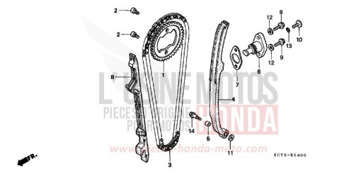 CAM CHAIN/TENSIONER XR400RW de 1998